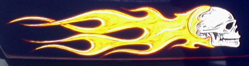 Custom hand painted graphic